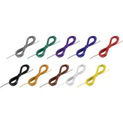 TRU COMPONENTS 1571111 Litze LiFY 1 x 0.25 mm² Schwarz, Weiß, Blau, Braun, Rot, Gelb, Grün, Grau, Orange, Lila, Grün-Gelb 55 m