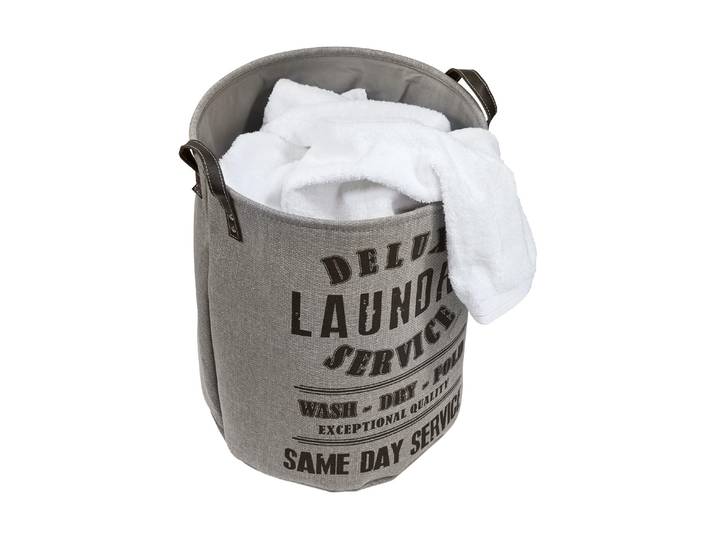 Wäschekorb DIAQUA Laundry 59 l, Hellgrau , grau (hellgrau), H:48cm, Baumwolle, Polyester, Wäschesammler, Wäschekorb