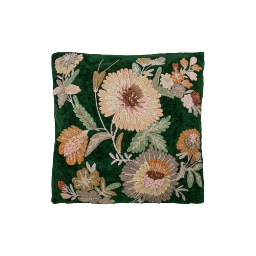 House Doctor sierkussenhoes Bota floral groen 50 x 50 cm
