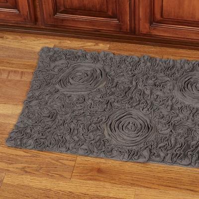 Home Weavers Inc Bellflower Bath Rug Runner 54 x 21, 54 x 21, Charcoal