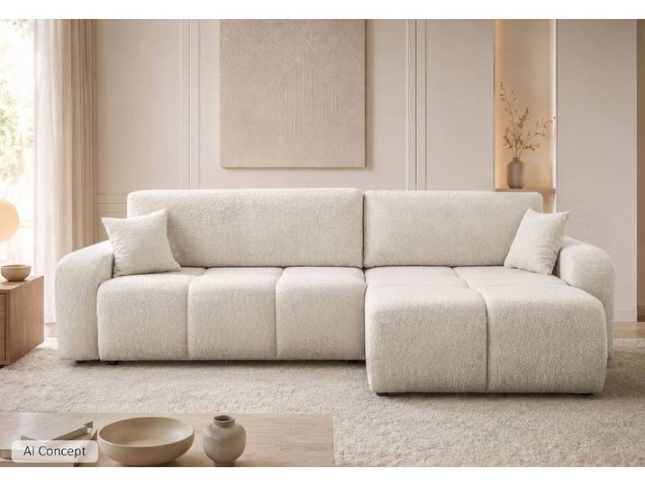 Lookway Ecksofa MALIBU XL mit Schlaffunktion und Bettkasten, 275x150x87 cm