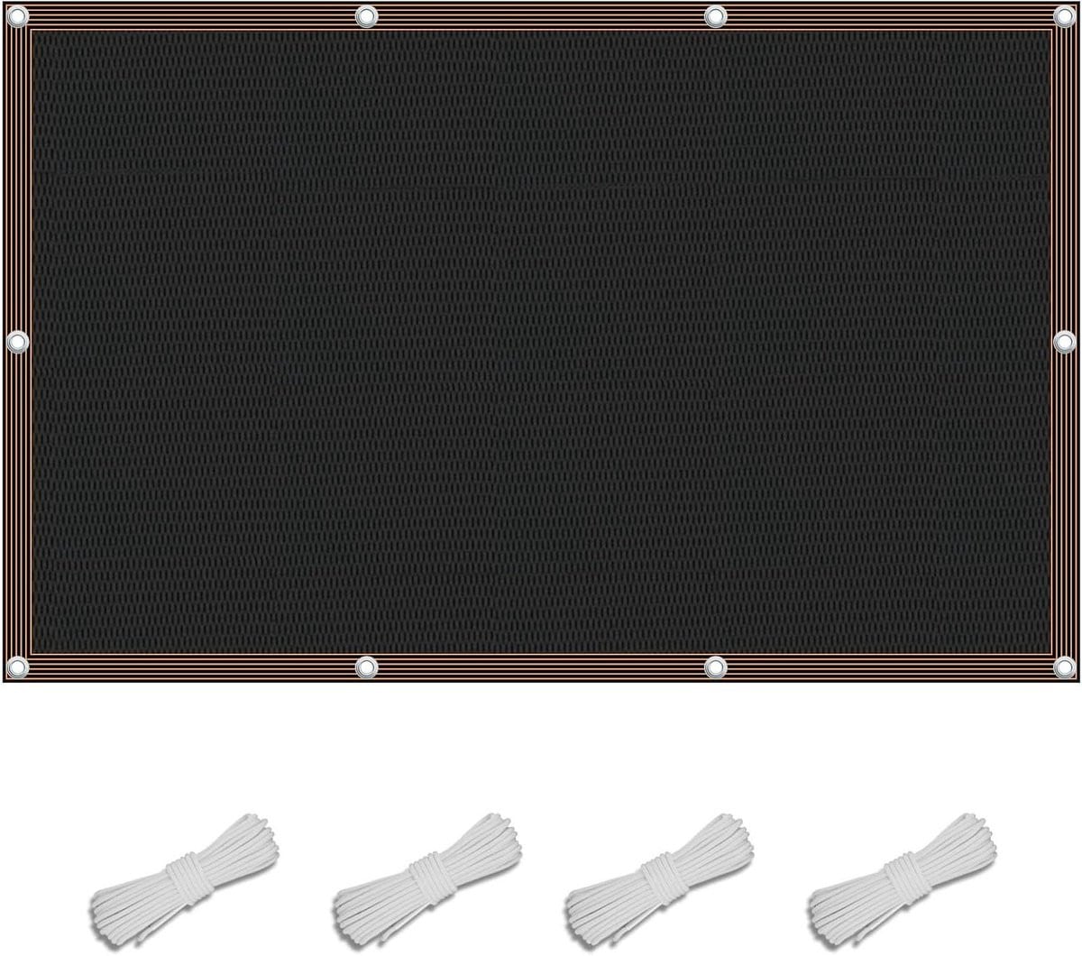 Schaduwnet Zonweringsdoek Zwart 2 x 5 meter