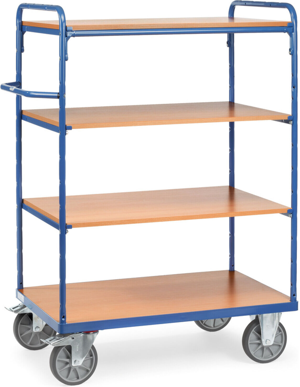fetra Etagenwagen 8201, Tragkraft 600kg, TPE-Reifen, 1 fester und 3 Einlegeböden)