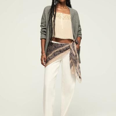 Lucky Brand The Baggy - Women's Jeans Denim Pants in White Lies Wash, Size 27 x 29
