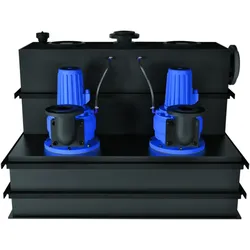 SFA SaniCubic 2 Hochleistung-Hebeanlage CUBIC2SC55T SC5.0T, 5,5 kW, 400 V, mit 1 Kanalradpumpe, schwarz