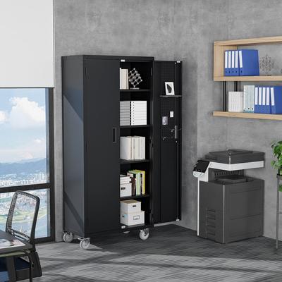 Tool Storage Cabinet on Wheels with Hole Plate