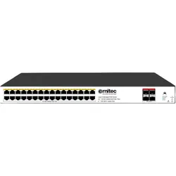 Ernitec 36-Port Gigabit Managed Layer (36 Ports), Netzwerk Switch, Schwarz