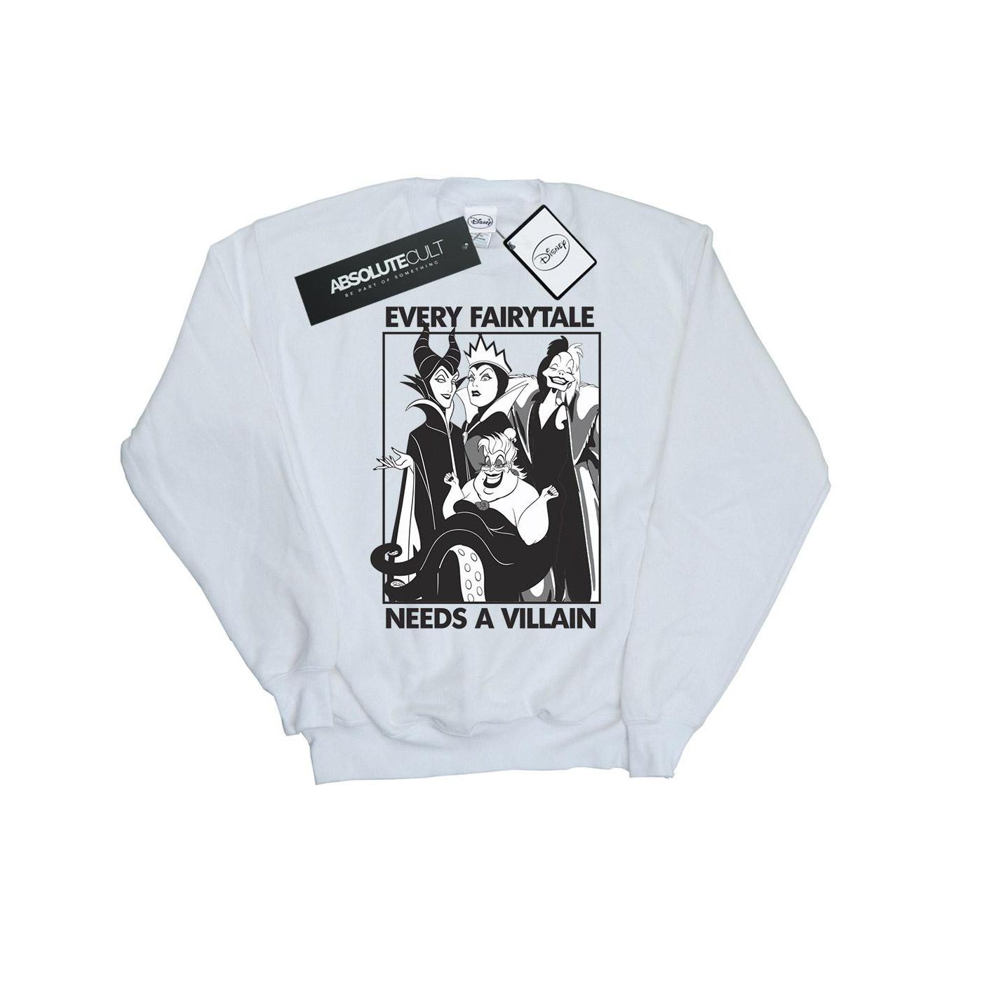 Disney Meisjes Schurken Katoenen Sweatshirt (Wit)