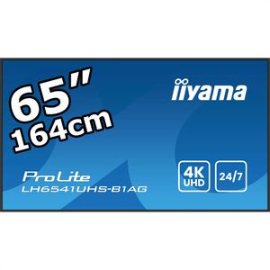 Iiyama Digital-Signage ProLite LH6541UHS-B1AG, 64,5 Zoll, 4K UHD 3840 x 2160, 500 cd/m², 24/7 Betriebszeit
