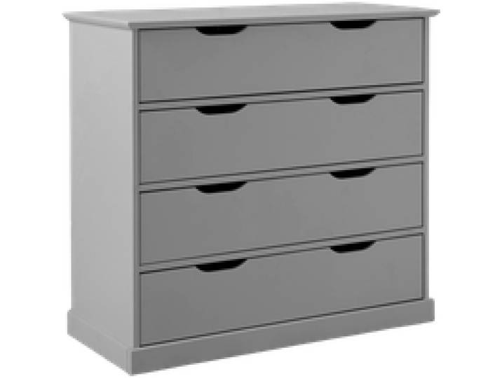 Commode 4 tiroirs bois Théa, Gris