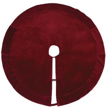 Signature Velvet Tree Skirt - Red - Ballard Designs
