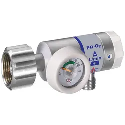 Druckminderer PR-O2-DIN-S-LS15-0 Durchfluss 0-15l/min. Sauerstoff, kurzer Anschl...