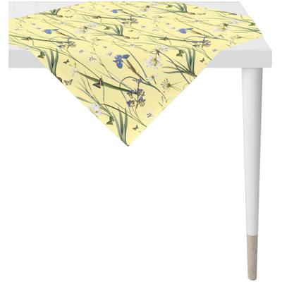 Mitteldecke APELT "6720", gelb, B:88cm L:88cm, Baumwolle, Polyester, Tischdecken, Mitteldecke