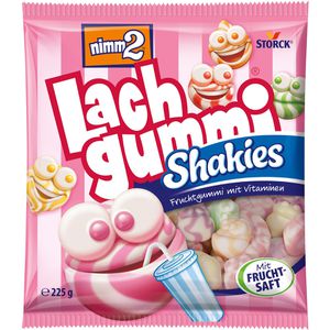 Nimm2 Fruchtgummis Lachgummi Shakies, mit Fruchtsaft mit Vitaminen, 225g