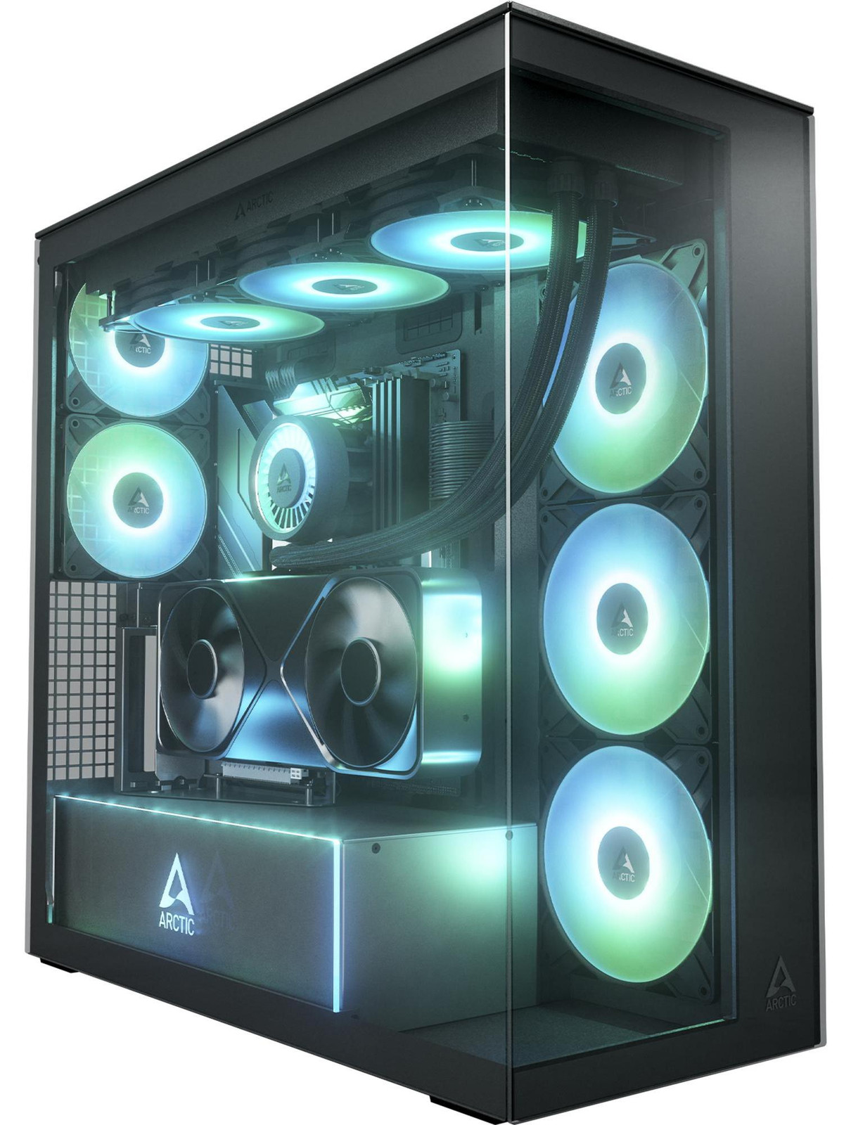 Arctic ACPCC00019A ARCTIC GPU Xtender Spiegel, zwart, met verticale montage voor GPU