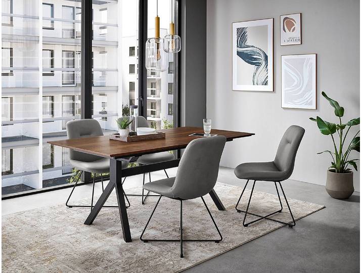 Esstisch 160cm ohne Funktion Braun/Nussbaum Dekor