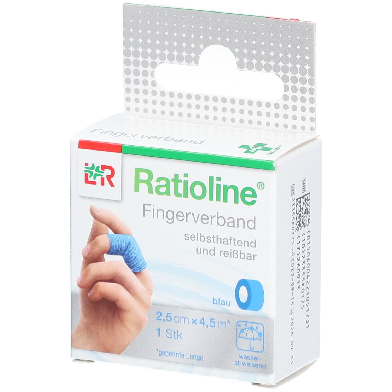 Ratioline selbsthaft.Fingerv.2,5cmx4,5m blau 1 St Pflaster
