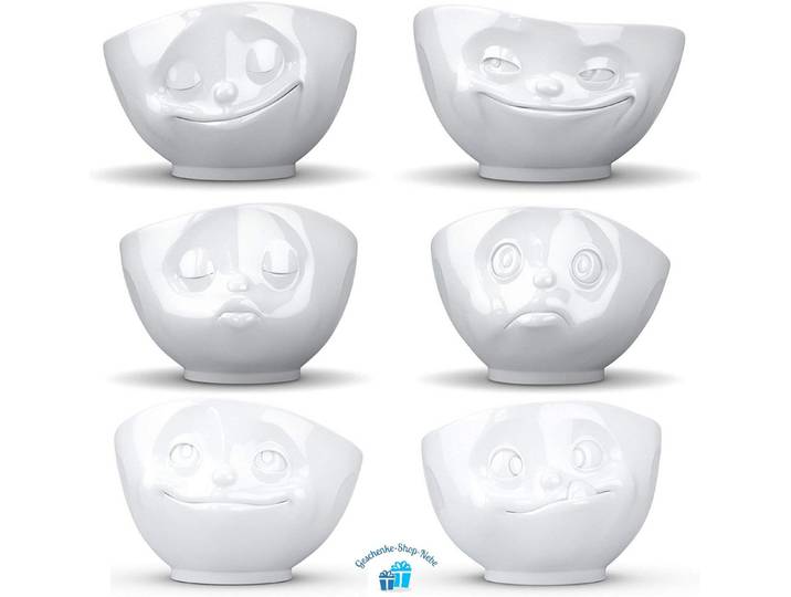 FIFTYEIGHT PRODUCTS Müslischüssel FIFTYEIGHT 6-er Set Schale 500ml, weiß, Porzellan, (Set, 6-tlg), Hartporzellan in bruchsicherer Hotelqualität, Made in Germany