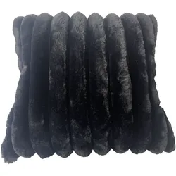 Decke FELL (BL 130x170 cm) - schwarz - BL 130x170 cm