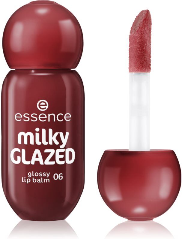 essence milky GLAZED Tinted Lip Balm with shine shade 06 Cherry on Top 4 ml