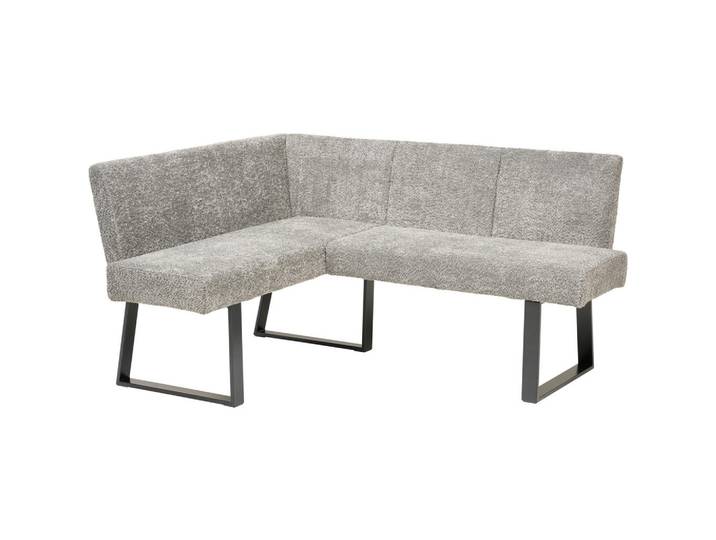 Livetastic Eckbank, Grau, Metall, 3-Sitzer, L-Form, 160x130 cm, Esszimmer, Bänke, Eckbänke