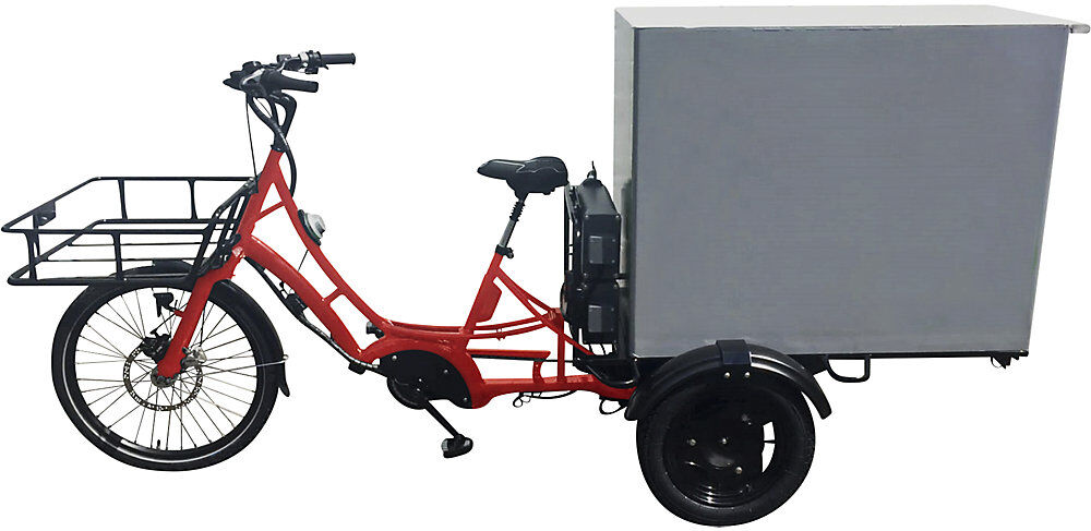 Lastenfahrrad VS3E eDrive Ludwigshafen, hydraulische Magura-Bremsen, rot kaiserkraft