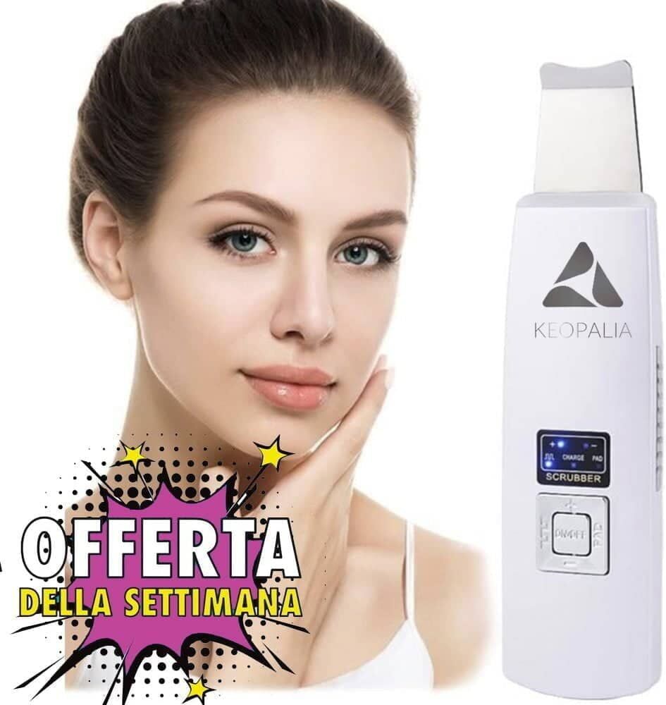 Tuttoperlestetica Spatola skin scrubber ad ultrasuoni per la pulizia del viso doppia funzione