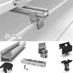 K2 Systems SeamClamp Set für 6 Module auf Doppelfalz-Dach PV Unterkonstruktion
