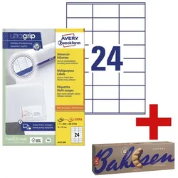 Avery Zweckform 5280er-Pack Universal-Etiketten mit ultragrip »3475-200« inkl. Gebäck »Kipferl«