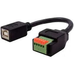 Exsys USB-B Terminal Block Adapter, Schnittstellen Adapter, Schwarz