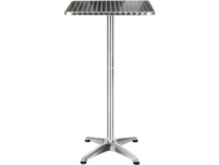 Table mange debout en aluminium - LAIZERE - Hauteur réglable - Gris - Métal