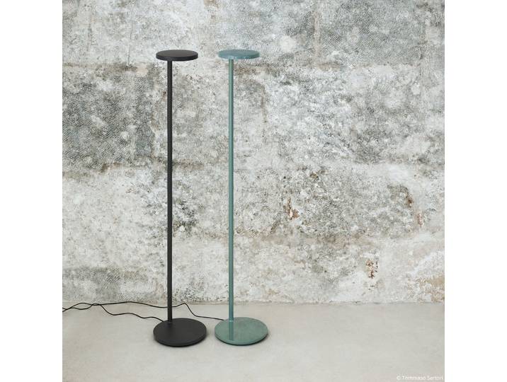 Lampe sur pied Oblique F 2700K Glossy Sage - FLOS Oblique Floor Flos Architectural - Salon / séjour - Métal - À ampoule unique