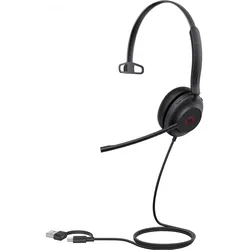 Yealink Headset UH35 Mono Teams USB-C/A (Kabelgebunden, USB-C, Microsoft Teams), Office Headset, Schwarz