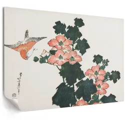 POSTER - 42x29 cm (A3) - Hokusai - Rote Rosen