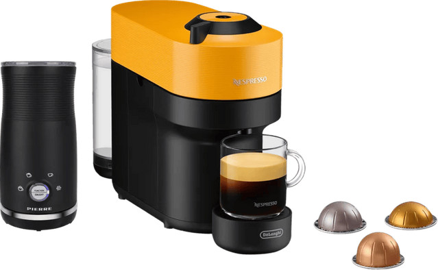 De'Longhi Nespresso Vertuo Pop ENV90.Y met Pierre Melkopschuimer