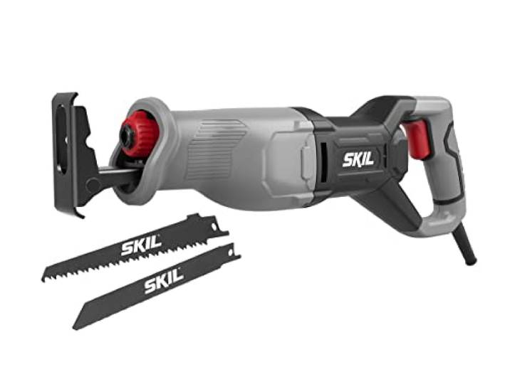 SKIL 4920 AA Scie sabre (850 W\, pour travaux de démolition\, sciage de branches + arbustes\, 2\,1 kg\, profondeur de coupe de 150 mm) F0154920AA