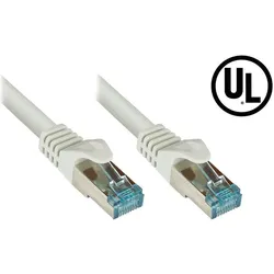 Good Connections Patchkabel Cat.6A m. Messprotokoll + SN S/FTP UL grau 50m (S/FTP, CAT6a, 50 m), Netzwerkkabel