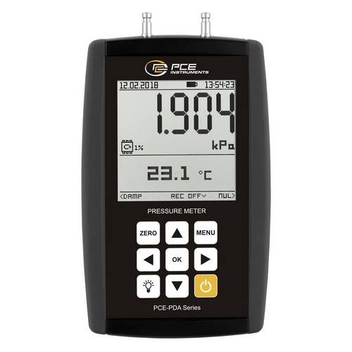 PCE Instruments Druckmessgerät mit Datenlogger PCE-PDA 1L bis ±2 kPa |Relativdruck |Differenzdruck |Staurohr adaptierbar