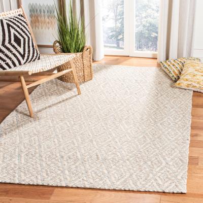 SAFAVIEH Handmade Marbella Casual Geometric Beige/Cream Wool Rug
