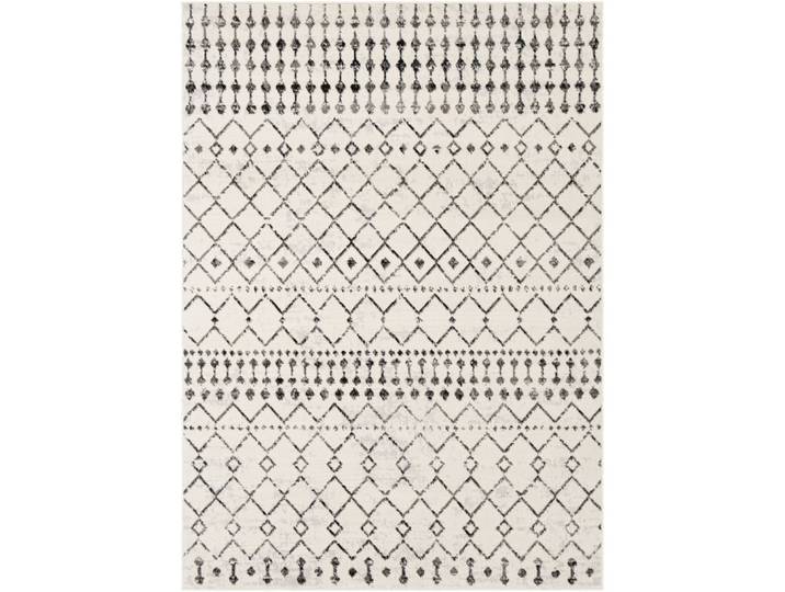 Tapis berbère ethnique blanc/noir 200x275