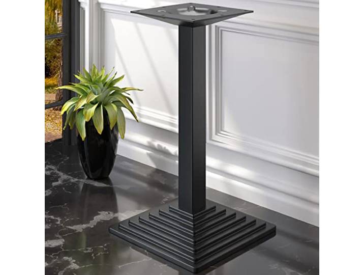 GGMMÖBEL Pyramide Stehtischgestell Bodenplatte: 41 x 41 cm Gesamthöhe: 109 cm Schwarz Bistro Bartischgestell