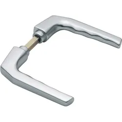 HOPPE Türdrückerpaar Frankfurt 117L Alu.F1 o.Rosetten VK 8mm - 507634