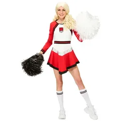 Kostüm "Cheerleaderin", rot/weiß