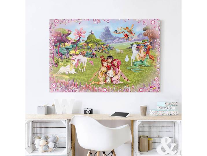 Tableau déco Mia and Me II 60 x 40cm Multicolore
