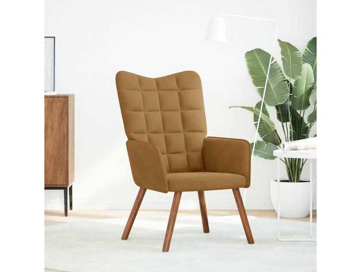 Mode Chaise de relaxation/Chaise de salon 1 PLACE - PARAJIE - max charge 110kg - Marron Velours @4763964375