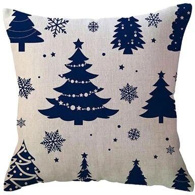 Uplift Treasures Blue Snowflake Christmas Pillow Cover style 1 15.7 15.7 In