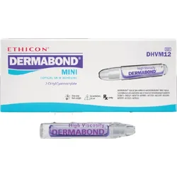 DERMABOND HVD mini topischer Hautkleber Ampullen 12 St
