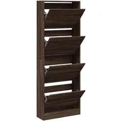 vidaXL Schuhschrank Braun Eichen-Optik 60x21x163,5 cm Holzwerkstoff