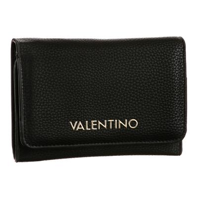 Geldbörse VALENTINO BAGS "BRIXTON", Damen, schwarz, Lederimitat, Kleinlederwaren, Damen Geldbeutel, Portemonnaie mit Logoschriftzug