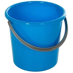 Kunststoffeimer Bekaform Universaleimer 10 L blau mit Kunststoffbügel silber und Maßeinteilung